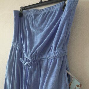 Light Blue Derek Heart Sleeveless Jumpsuit with Silver Detailing.